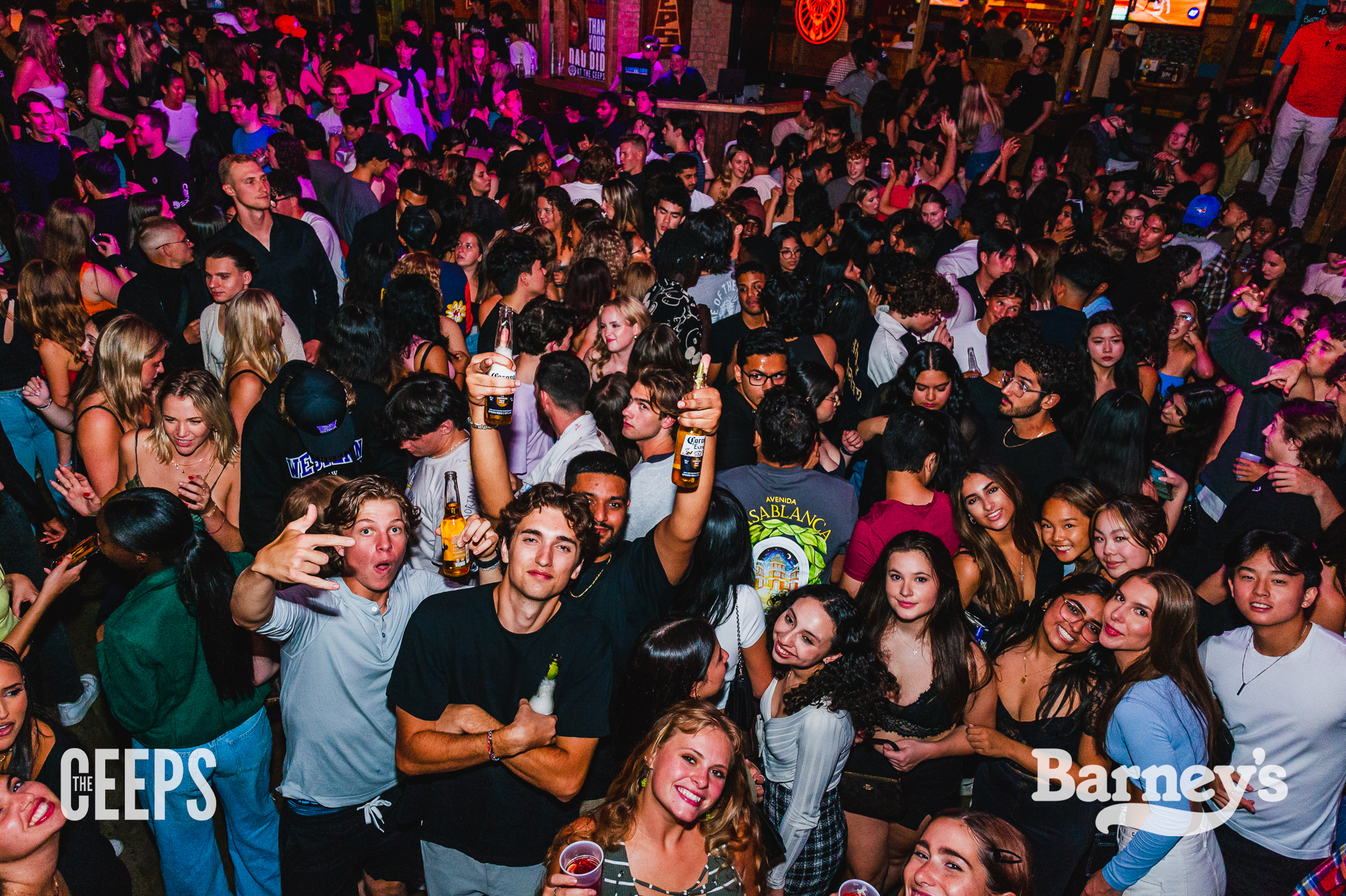 Top-view of a crowded Ceeps dance floor